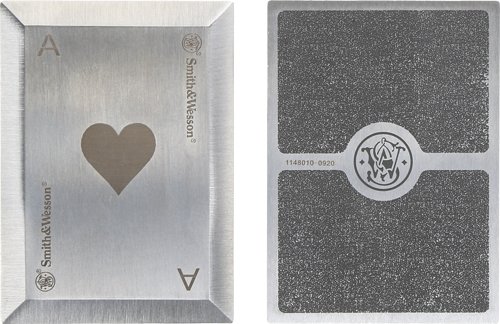 S&W BULLSEYE THROWING CARDS - 4-PACK SS LASER ETCHED W/SHTH