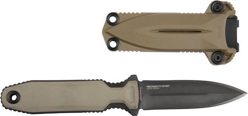 SOG KNIFE PENTAGON FX COVERT - 3.41" DBL EDGE BLADE FDE