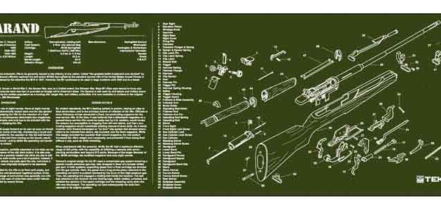 TEKMAT ARMORERS BENCH MAT - 12"X36" M1 GARAND OLIVE DRAB