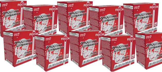 FIOCCHI 12GA 2.75" 1-1/8OZ - #7.5 1165FPS 250RD CASE LOT