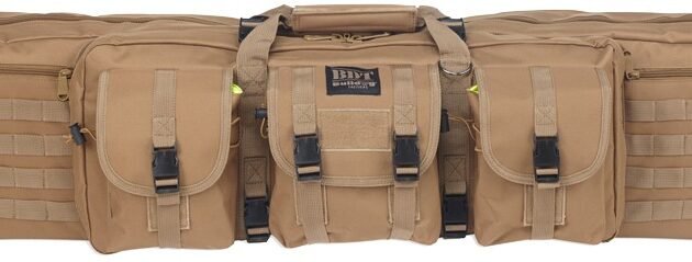 BULLDOG 37" SINGLE TACTICAL CS - 3 LARGE ACCESSORY POCKETS TAN