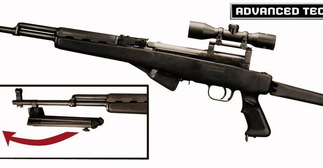 ADV. TECH. BIPOD FOR SKS - FEATHERWEIGHT BLACK NYLON