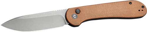 CIVIVI KNIFE ELEMENTUM 3.47" - BROWN MICARTA/GRAY STONEWASHED