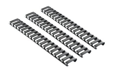 ERGO 18-SLOT LDDR RAIL COVERS 3PK BK