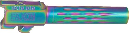 FAXON FITS GLOCK 19 BARREL 9MM - FLAME FLUTED NON THREADED CHAM