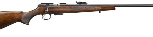 CZ 457 LUX 17HMR 24.5" - BLUED BARREL WALNUT STOCK