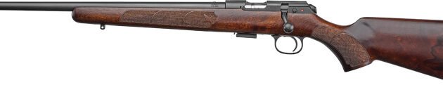 CZ 457 AMERICAN LH 22WMR - 24.5" BLUED BARREL WALNUT STK