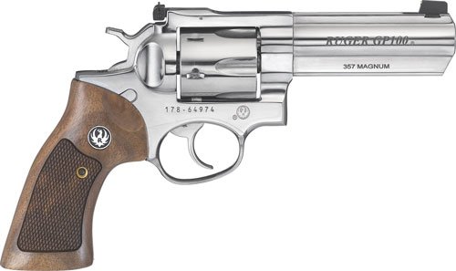 RUGER GP100 357MAG 4.2" AS - POLISHED SS FULL SHROUD (TALO)