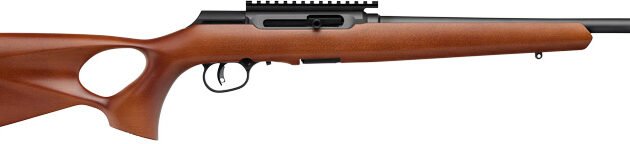 SAVAGE A22 TIMBER THUMBHOLE - 22LR 18" 10RD BLUED/WOOD