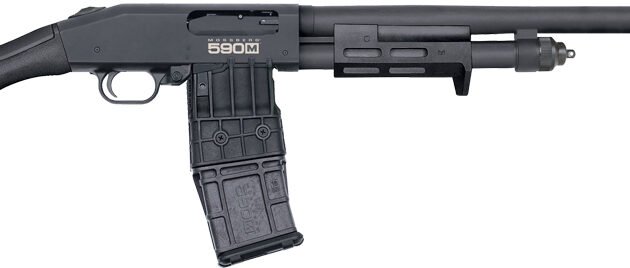 MOSSBERG 590M STANDOFF 12GA - 14.375" 10RD 2.75" BLUE/SYN