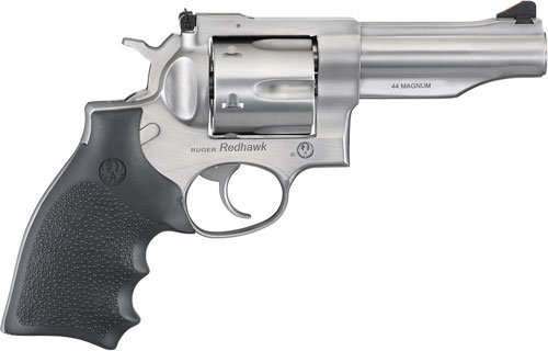 RUGER REDHAWK 44 REM MAG 4.2" - STAINLESS RUBBER ADJUSTABLE