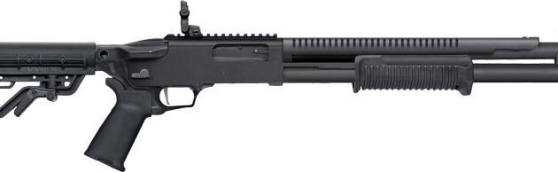 MOSSBERG 590R TACTICAL 12GA - 18.5" 6RD ADJ STK CYL TUBE