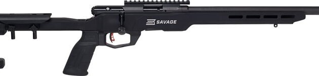 SAVAGE B22 PRECISION 22WMR 18" - HB MDT CHASSIS W/RAIL BLACK
