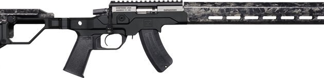 CHRISTENSEN MPR RIMFRE 22LR - 16" CF/CHASSIS BLACK ADJ FLDG