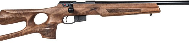 ANSCHUTZ 1761 HB 22LR 20" - BLUED/WALNUT THUMBHOLE 2-STG