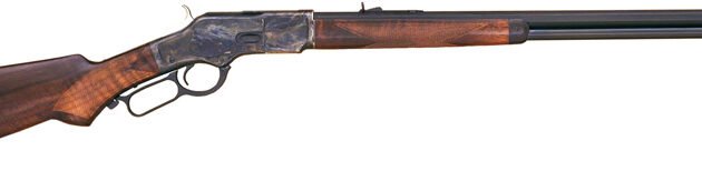 CIMARRON 1873 DELUXE 357/38 - 24" OCTAGON CC/BLUED PG WALNUT