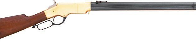CIMARRON HENRY CIVILIAN 45LC - 24" BRASS FRAME/BLUED WALNUT
