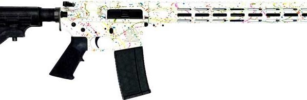 GLFA AR15 SPLATTER 223 WYLDE - 16" NIT BBL WHITE