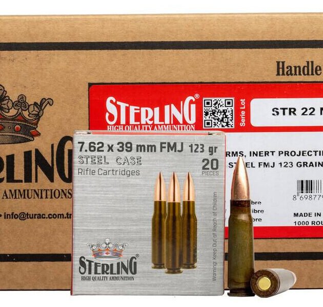 GO STERLING 7.62X39 123GR FMJ 1000RD CASE