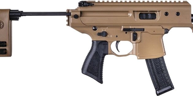 SIG MPX COPPER HEAD 9MM 3.5" - 2-POSITION BRACE (1)20RD TAN