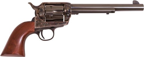 CIMARRON FRONTIER 38SPL/357MAG - PW FS 7.5" CC/BLUED WALNUT