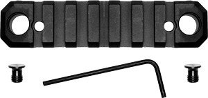 GROVTEC RAIL PUSH BUTTON BASE - KEYMOD 3.1" 5 SLOT ALUM BLACK