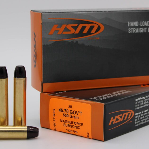 HSM SUBSONIC 45-70 HITEK 550GR HCFN 20/20