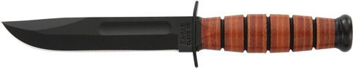KA-BAR FIGHTING/UTILITY KNIFE - 5.25" SHORT W/LTHR SHTH USMC