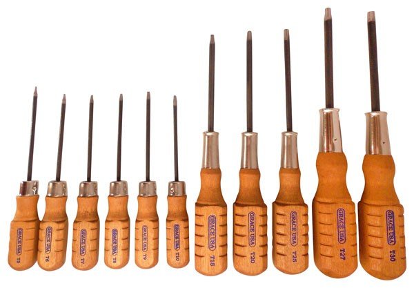 GRACE USA SCREWDRIVER SET - TORX HEAD SET OF 11