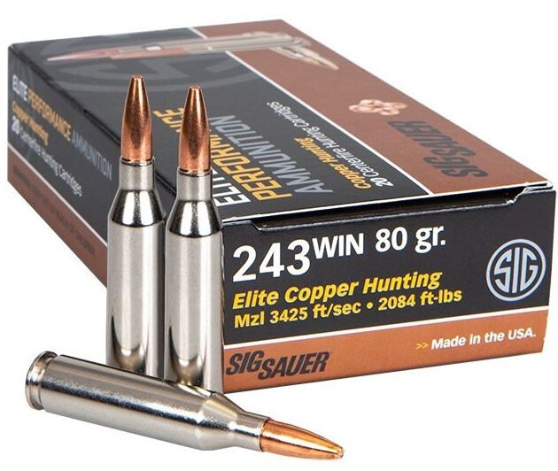 SIG AMMO 243WIN 80GR ELITE COPPER 20/10