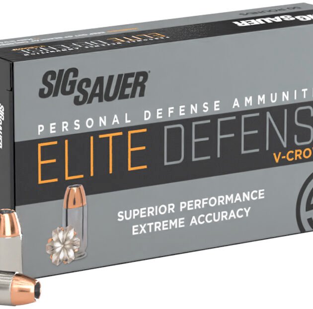 SIG AMMO 45ACP 185GR ELITE V-CROWN JHP 50/10