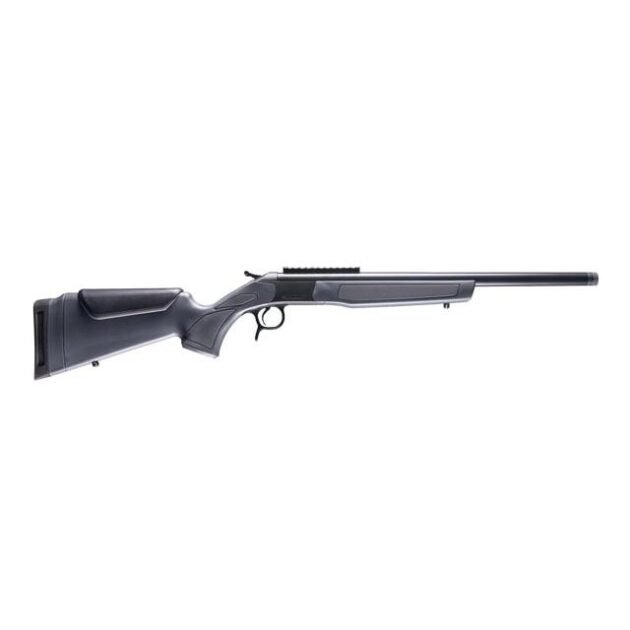CVA Scout Single Shot Rifle .450 Bushmaster 22" Threaded Blued Barrel Grey Stock 0 MOA Pic Rail