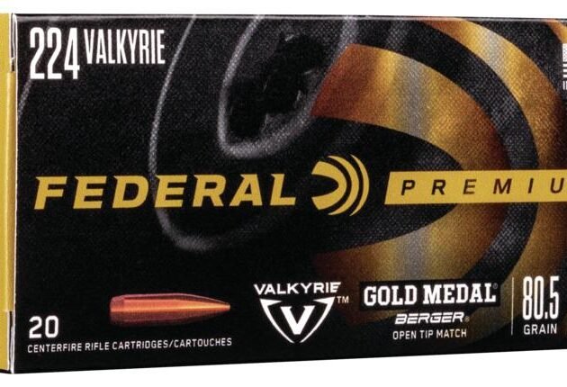 Federal Gold Medal Berger Rifle Ammunition .224 Valkyrie 80.5 gr OTM 2925 fps 20/ct