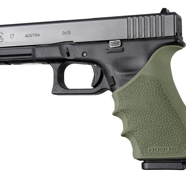 Hogue HandAll Beavertail Grip Sleeve Glock 17 G17 MOS G17L G22 G35 G35 MOS G34 G34 MOS G31 G37 Gen 3-4 OD Green