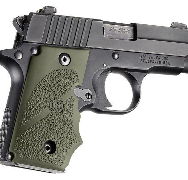 Hogue SIG Sauer P238 Rubber Grip with Finger Grooves OD Green