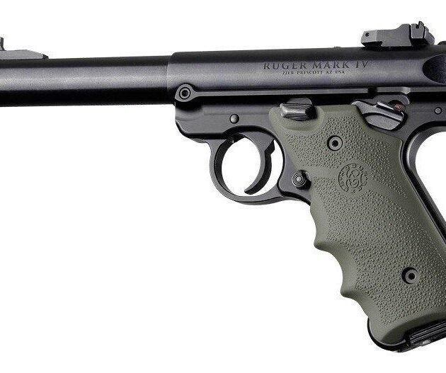 Ruger MKIV Rubber Grip with Finger Grooves OD Green