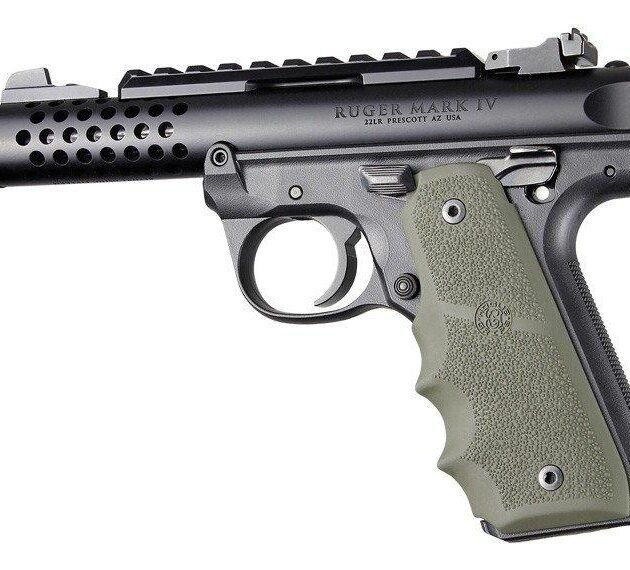 Ruger 22/45 MKIV Rubber Grip with Finger Grooves OD Green