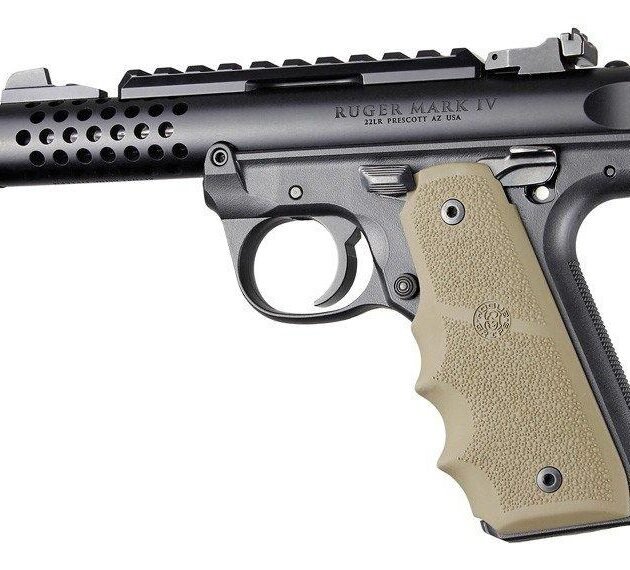Ruger 22/45 MKIV Rubber Grip with Finger Grooves Flat Dark Earth