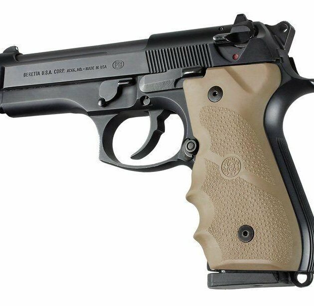 Beretta 92/96 Series Rubber Grip with Finger Grooves Flat Dark Earth