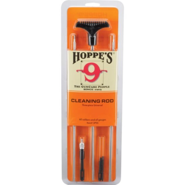 Hoppe's 3 Piece Benchrest Stainless Steel Cleaning Rod - Rifle/ Shotgun