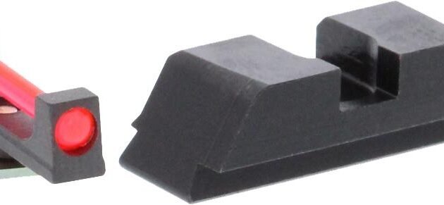 Ameriglo Red Fiber .115 FRONT Black REAR for Glock 42-43-43X-48