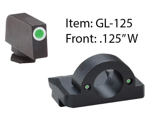 Ameriglo Ghost Ring Night Sight Set for Select Glocks / Front Tritium - Green / Front Outline - White / Rear Tritium - Green