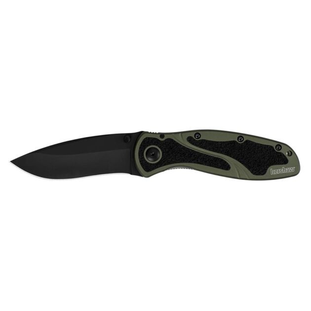Kershaw Blur Folding Knife 3-2/5" Drop Point Blade Olive Drab