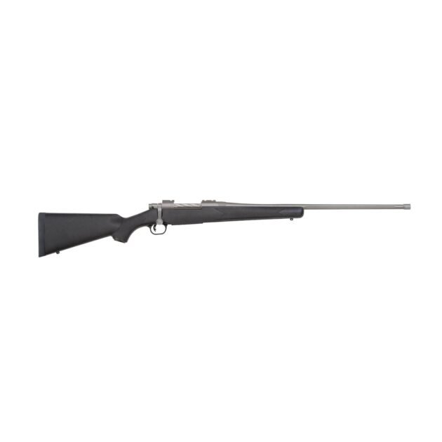 Mossberg Patriot Stainless Cerakote Rife 7mm PRC 3rd Capacity 24'' Threaded Barrel Black Synthetic Stock