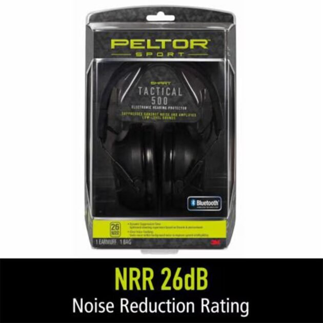 Peltor Sport Tactical 500 Electronic Ear Muffs 26dB Black