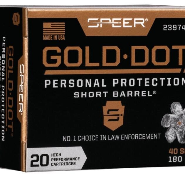 Speer Gold Dot Short Barrel Handgun Ammunition .40 S&W 180 gr HP 950 fps 20/ct