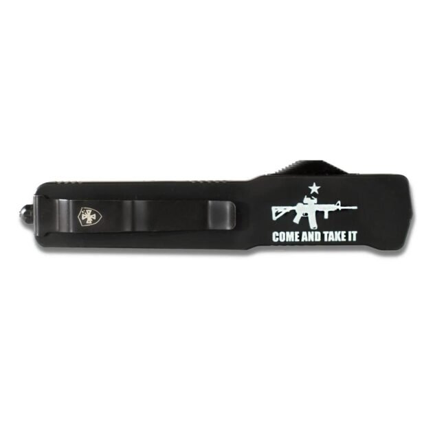 Templar Knives Premium Weighted Come and Take It Slim Knife 3-1/8" Drop Point Blade Black