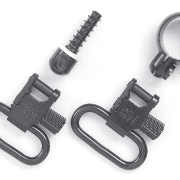 Uncle Mike's Quick Detach Sling Swivel Set Full Band Lever Action Rifles .645-.660 Winchester/Marlin Swivel Steel Black