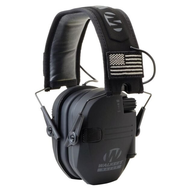 Walker's Razor Patriot Series Razor Slim Electronic Muff 23 NRR Black Patriot