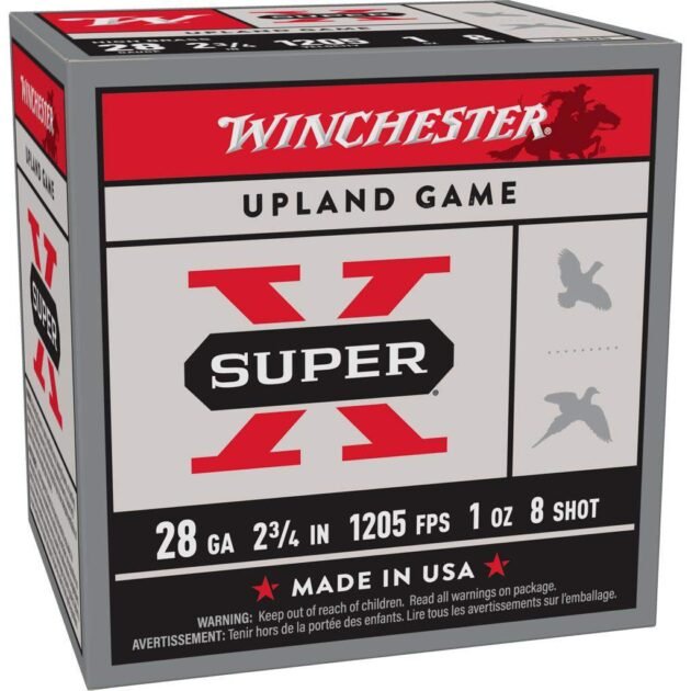 Winchester Super-X Game Shotshells 28 ga 2-3/4" 1 oz 1205 fps #8 25/ct